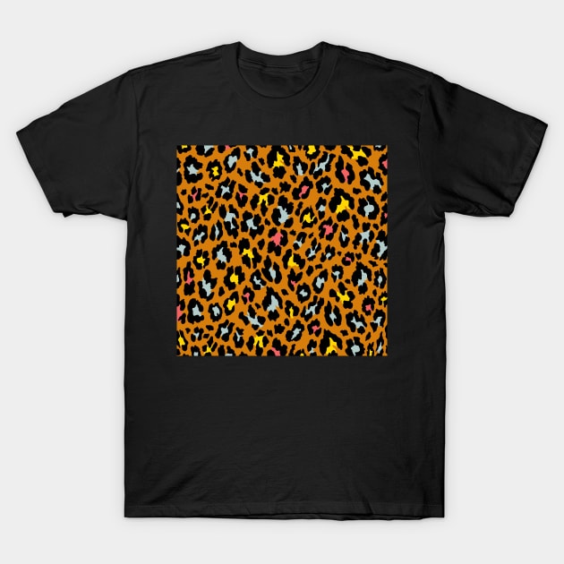 Leopard Spots Pattern T-Shirt by gnomeapple